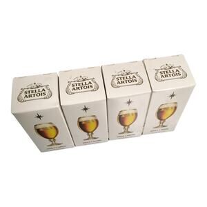 4 Stella Artois 2016 Limited Edition Holiday Chalices Like New